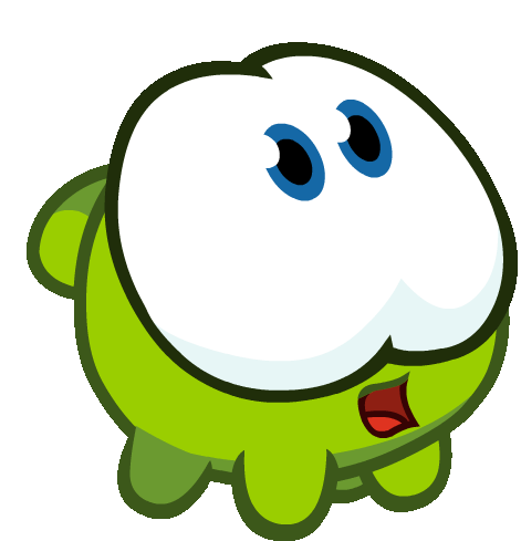 Shocked Nibble Nom Sticker - Shocked Nibble Nom Om Nom And Cut The Rope Stickers