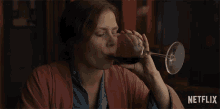 Drinking Wine Anna Fox GIF - Drinking Wine Anna Fox Amy Adams GIFs