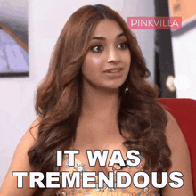 a woman says it was tremendous in a pinkvilla ad