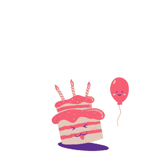 Birthday Cake Sticker - Birthday Cake Celebration Stickers