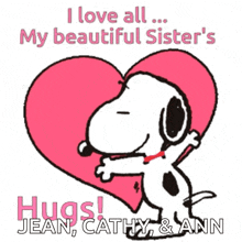 love and hugs for my sisters