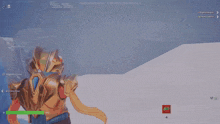 a screenshot of a video game with a red lego sign