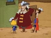 a group of cartoon characters with the number 111 on their shirts