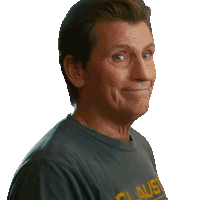 a man wearing a shirt that says clause on it
