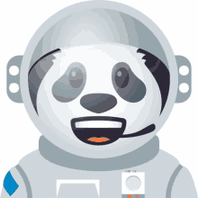 astronaut panda joypixels lets go to space astro panda