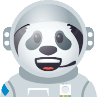 Astronaut Panda Sticker - Astronaut Panda Joypixels Stickers