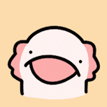 a cartoon drawing of a bird with a large pink beak