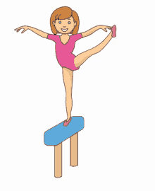 gymnastics balance beam point toes pink girly