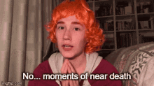 Moments Of Near Death Explanining GIF - Moments Of Near Death Explanining Orange Hair GIFs