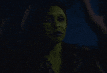 a woman with a green face is saying you 're the only friend i ever had