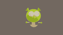 a green cartoon character with a nose and arms is shrek