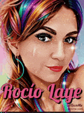 a picture of a woman with the name rocio laye on the bottom