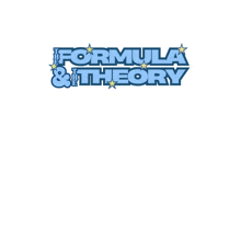 a logo for the formula & theory is blue