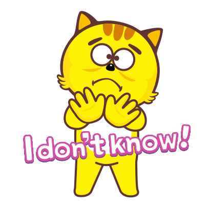 Yellow Cat Sticker - Yellow Cat Big Eyes Stickers