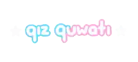 a white background with the words q12 quvati written in blue and pink