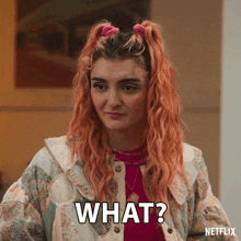 a girl with red hair says what in a netflix advertisement