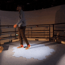 Walking On The Holotile Marques Brownlee GIF - Walking On The Holotile Marques Brownlee Trying The Holotile GIFs