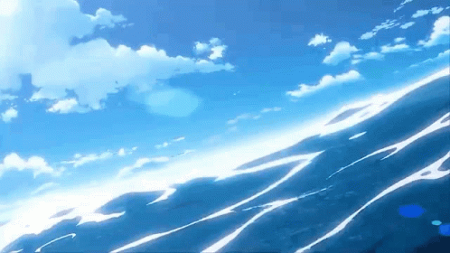 Download Ocean Waves Anime Aesthetics Wallpaper  Wallpaperscom