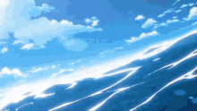 Girl, ocean, waves, alone, anime, blue, HD wallpaper | Peakpx
