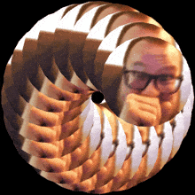 a picture of a man with glasses is surrounded by many other images