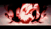 a close up of a person 's head with a red light coming out of it