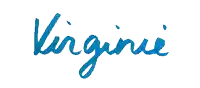 a white background with the name virginie written in gray
