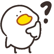 a duck with a question mark on its head is thinking .