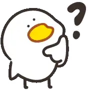a duck with a question mark on its head is thinking .