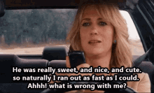 He Was Really Sweet, What'S Wrong With Me? - Kristen Wiig In Bridesmaids GIF - Bridesmaids Kristen Wiig Romance GIFs
