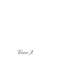 a white background with the name trever j. on it