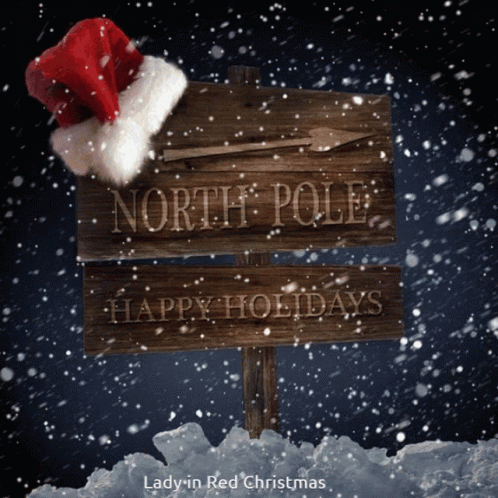 North Pole Merry Christmas GIF - North Pole Merry Christmas Snow
