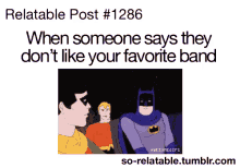 When Someone Says They Don'T Like Your Favorite Band GIF - Nope Super Friends Batman GIFs