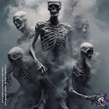 a painting of skeletons with the website www.pinterest.com.ar visible