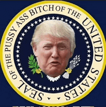 a seal of the united states has a picture of donald trump on it