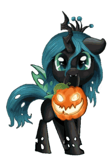 mlp queen chrysalis halloween trick or treat pumpkin