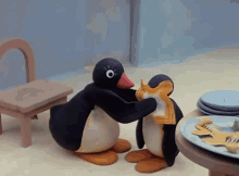 Pingu Blow Nose Pingu Mom GIF - Pingu Blow Nose Pingu Mom Pingu And Mom GIFs