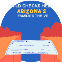 Child Checks Help Arizona Families Thrive Checks Sticker - Child Checks Help Arizona Families Thrive Checks Families Stickers