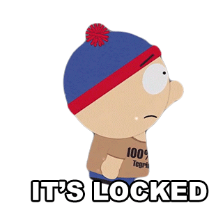 Its Locked Stan Marsh Sticker - Its Locked Stan Marsh South Park Stickers
