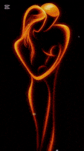 a picture of a woman hugging another woman with the name ahmed on the bottom