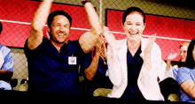greys anatomy april and nathan high five applause clapping