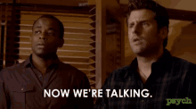 Now Were Talking Shawn Spencer GIF - Now Were Talking Shawn Spencer James Roday GIFs