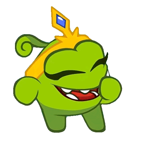 Laughing Om Nelle Sticker - Laughing Om Nelle Cut The Rope Stickers