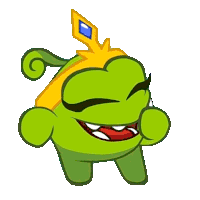 Laughing Om Nelle Sticker - Laughing Om Nelle Cut The Rope Stickers