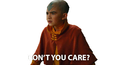 Don'T You Care Aang Sticker - Don'T You Care Aang Avatar The Last Airbender Stickers