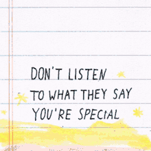 youre special dont listen to what they say motivational thursday thoughts rainbow