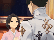 a man and a woman are standing next to each other in a video game with a button that says " archive "