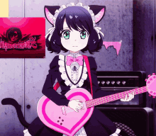show by rock cyan hijirikawa anime cute guitar