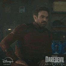 a man says got any oat milk in a disney + daredevil born again ad