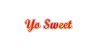 a white background with the words yo sweet written in red
