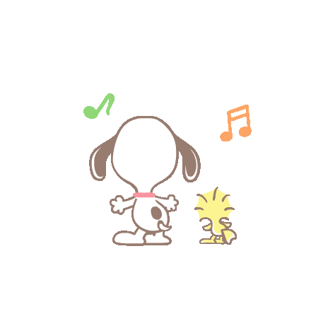 Snoopy Woodstock Sticker - Snoopy Woodstock Dance Stickers